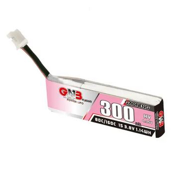 Bateria LiPo 1S 300mAh 3,8V 60C Ph2.0 z kablem